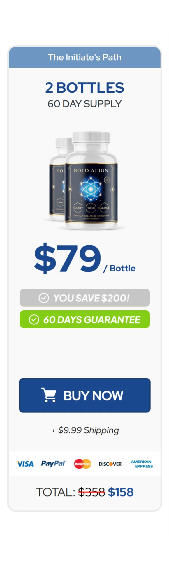 GoldAlign™ 2 bottles pricing